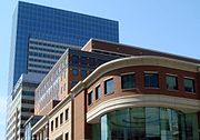 Target's tower seen behind its flagship store on the Nicollet Mall