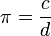  \pi = \frac{c}{d} 