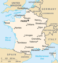 A map of France