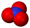 Space-filling model of the nitrate ion