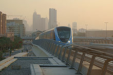 Dubai Metro on its opening day