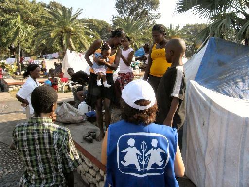 Makeshift tent camps have sprung up around Port au Prince