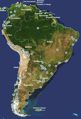 South America map