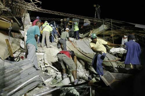 Haiti earthquake - searching in rubble