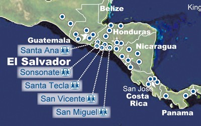 El Salvador map