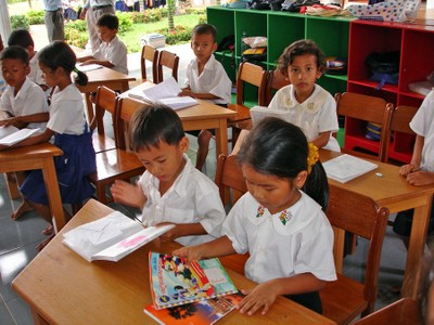 Children at school in Cambodia