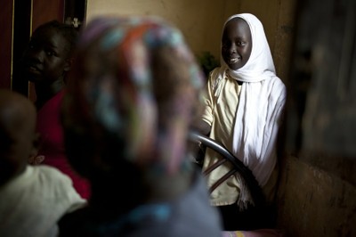 Muslim girl smiling