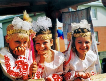 Children from the SOS Children's Village St Petersburg, Russia