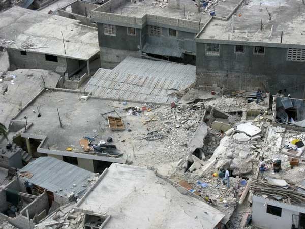 Haiti Earthquake; buildings collapsed around the SOS Village