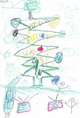 Drawing by child at the SOS Nursery School Sarajevo, Bosnia Herzegovenia