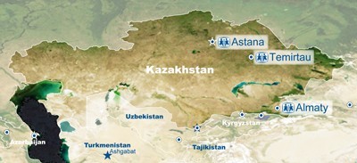 Kazakhstan map